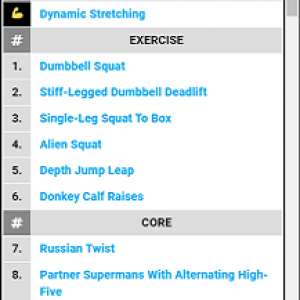 Leg workout online list